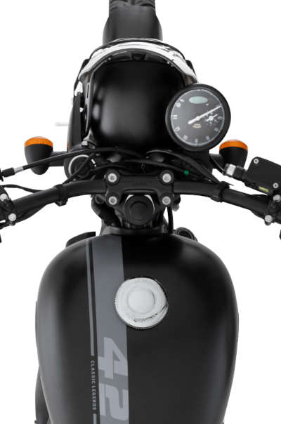 Jawa 42 2.1 Cruiser Bikes Petrol Single Cylinder, 4 Stroke, Liquid Cooled, DOHC 27.33  PS Allstar Black, Orion Red, Sirius White, Cosmic Caron ₹ 1,98,142