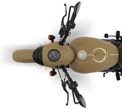 Jawa The Brave and The Bold Cruiser Bikes Petrol Single Cylinder, 4 Stroke, Liquid Cooled, DOHC 27.33 PS Khakhi, Midnight Grey ₹ 1,96,357