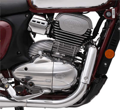 Jawa Dual Channel ABS - Maroon Cruiser Bikes Petrol Single Cylinder, 4 Stroke, Liquid Cooled, DOHC 27.33 PS Maroon