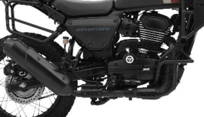 Yezdi Adventure - Gloss Adventure Tourer Bikes, Cruiser Bikes, Off Road Bikes Petrol Single cylinder, 4 Stroke, Liquid Cooled, DOHC 30.2 PS @ 8000 rpm Whiteout