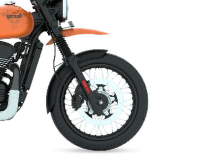 Yezdi Scrambler Single Tone Cruiser Bikes Petrol Single cylinder, 4 Stroke, Liquid Cooled, DOHC 29.1 PS @ 8000 rpm Bold Black, Fire Orange, Outlaw Olive, Yelling Yellow ₹ 2,11,900
