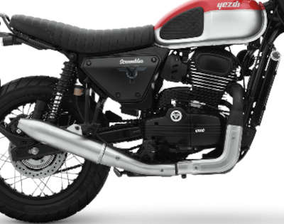 Yezdi Scrambler Dual Tone Cruiser Bikes Petrol Single cylinder, 4 Stroke, Liquid Cooled, DOHC 29.1 PS @ 8000 rpm Rebel Red, Midnight Blue, Mean Green ₹ 2,15,900