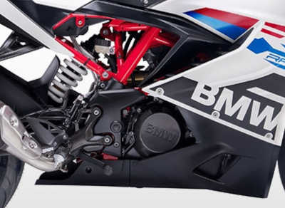 BMW G 310 RR Style Sport Sports Bikes Petrol Water-cooled, single-cylinder 4-stroke engine, four valves, two overhead camshafts and cam followers, wet sump lubrication 33.99 PS @ 9700 rpm Racing Blue Metallic and Red UNI ₹ 2,99,000