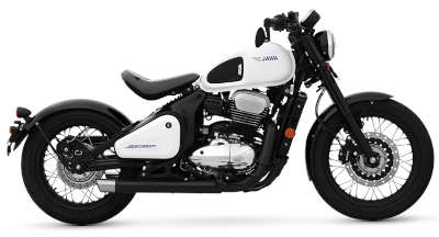 Jawa 42 Bobber Moonstone White Cruiser Bikes Petrol 30.64 PS Moonstone White ₹ 2,13,500