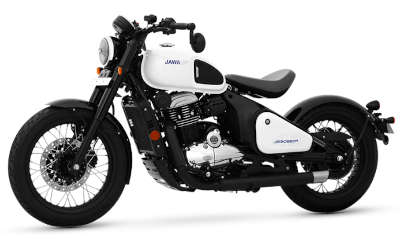 Jawa 42 Bobber Moonstone White Cruiser Bikes Petrol 30.64 PS Moonstone White ₹ 2,13,500