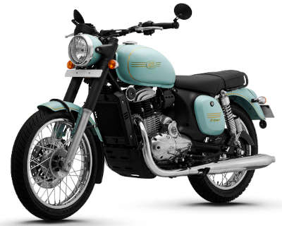 Jawa Forty Two Dual Channel ABS - Starlight Blue, Halley’s Teal Cruiser Bikes Petrol Single Cylinder, 4 Stroke, Liquid Cooled, DOHC 27.33 PS Starlight Blue, Halley’s Teal ₹ 1,76,429