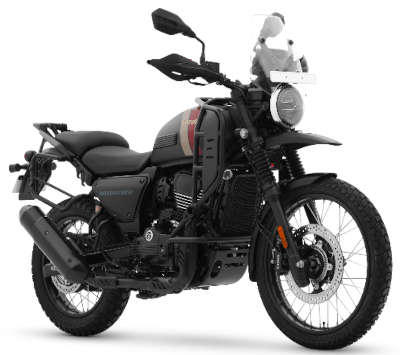 Yezdi Adventure - Matte - Mambo Black Adventure Tourer Bikes, Cruiser Bikes, Off Road Bikes Petrol Single cylinder, 4 Stroke, Liquid Cooled, DOHC 30.2 PS @ 8000 rpm Mambo Black