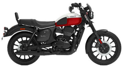 Yezdi Roadster Dual Tone Cruiser Bikes Petrol Single cylinder, 4 Stroke, Liquid Cooled, DOHC 29.7 PS @ 7300 rpm Crimson