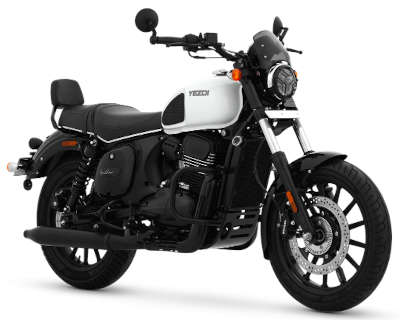 Yezdi Roadster Dark Red Grey White Cruiser Bikes Petrol Single cylinder, 4 Stroke, Liquid Cooled, DOHC 29.7 PS @ 7300 rpm Inferno Red, Glacial White, Smoke Grey ₹ 2,06,142