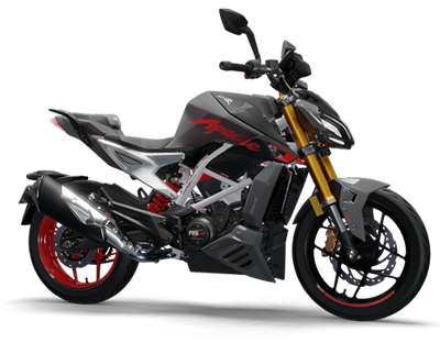 TVS Apache RTR 310 Arsenal Black Sports Bikes Petrol Single Cylinder, 4 Stroke, Liquid Cooled, Spark Ignited Engine 35.6 PS @ 9700 rpm Arsenal Black