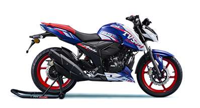 TVS Apache RTR 165 Sports Bikes Petrol SI, 4 stroke, Oil cooled, SOHC, Fuel Injection 19.2 PS @ 10000 rpm Sepang Blue