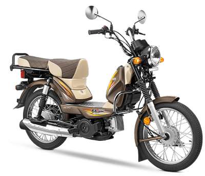 TVS XL100 Heavy Duty i Touch Start Win Edition Moped Bikes Petrol 4 Stroke Single Cylinder 4.35 PS @ 6000 rpm Beaver Brown, Delight Blue