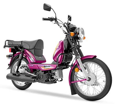TVS XL100 Heavy Duty i Touch Start Moped Bikes Petrol 4 Stroke Single Cylinder 4.4 PS @ 6000 rpm Black, Blue, Green, Red, Mineral Purple