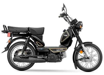 TVS XL100 Heavy Duty Moped Bikes Petrol 4 Stroke Single Cylinder 4.35 PS @ 6000 rpm Green, Black