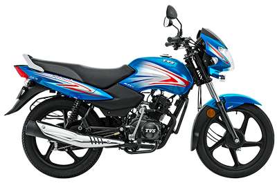 TVS Sport Kick Start Alloy Wheel Commuter Bikes Petrol Single Cylinder, 4 Stroke, fuel injection , air cooled spark ignition engine 8.29 PS @ 7350 rpm Black Blue, Black Red, White Purple, Metallic Blue