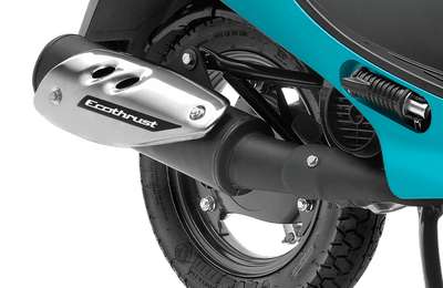 TVS Scooty Pep+ Glossy  Petrol Single Cylinder, 4 Stroke, Fuel Injection, Air - Cooler, Spark Ignition, ETFI Technology 5.4 PS @ 6500 rpm Nero Blue, Silver Brown