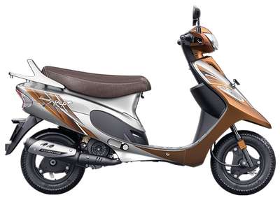 TVS Scooty Pep+ Glossy  Petrol Single Cylinder, 4 Stroke, Fuel Injection, Air - Cooler, Spark Ignition, ETFI Technology 5.4 PS @ 6500 rpm Nero Blue, Silver Brown