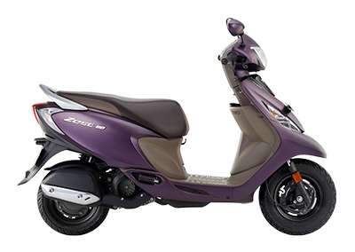 TVS Scooty Zest Matte Series  Petrol Single-Cylinder, 4 Stroke, Air-Cooled Spark Ignition System 7.81 PS @ 7500 rpm Matte Blue, Matte Black, Matte Purple