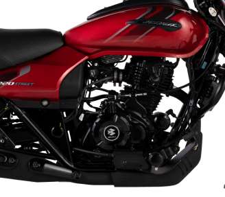 Bajaj Avenger 220 Street Cruiser Bikes Petrol Single cylinder, Oil cooled, Twin Spark DTS-i , Fuel Injected, 4 stroke, SOHC, 2 valve 19.03 PS @ 8500 rpm Ebony Black, Spicy Red