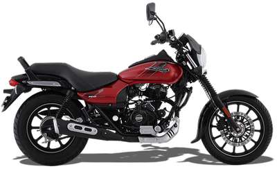 Bajaj Avenger Street 160 Cruiser Bikes Petrol Single cylinder, Twin Spark DTS-i , Fuel Injected, 4 stroke, SOHC, 2 valve, Air cooled 15 PS @ 8500 rpm Ebony Black, Spicy Red