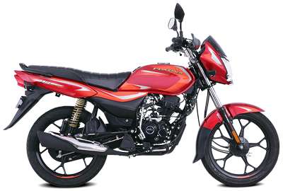 Bajaj Platina 110 Drum Commuter Bikes Petrol 4 Stroke, Single Cylinder 8.6 PS @ 7000 rpm Ebony Black Blue, Cocktial Wine Red - Orange, Ebony Black Red
