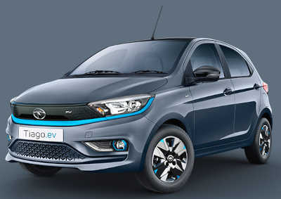 Tata Tiago EV XT Medium Range Hatchback Electric 2 Airbags (Driver, Front Passenger) Permanent Magnet Synchronous Motor Daytona Grey Tropical Mist Pristine White Midnight Plum 4 Star (Global NCAP)