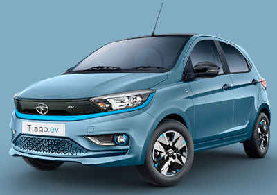 Tata Tiago EV XZ+ Long Range Hatchback Electric 2 Airbags (Driver, Front Passenger) Permanent Magnet Synchronous Motor Daytona Grey Tropical Mist Pristine White Midnight Plum 4 Star (Global NCAP)