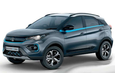Tata Nexon EV Prime XM (2020 - 2023) SUV (Sports Utility Vehicle) Electric 2 Airbags (Driver, Passenger) Yes (Automatic Climate Control) Signature Teal Blue Glacier White Daytone Grey