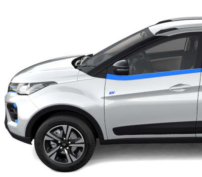 Tata Nexon EV Prime XZ Plus LUX (2020 - 2023) SUV (Sports Utility Vehicle) Electric 2 Airbags (Driver, Passenger) Permanent Magnet Synchronous Motor paired to High energy density Lithium-ion battery pack Signature Teal Blue Glacier White Daytone Grey 5 Star (Global NCAP)