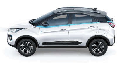 Tata Nexon EV Max XZ+ 7.2 KW Fast Charger SUV (Sports Utility Vehicle) Electric 2 Airbags (Driver, Passenger) Yes (Automatic Climate Control) Android Auto (Wired), Apple Car Play (Wired) Intensi-Teal Daytona Grey Pristine White