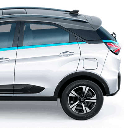 Tata Nexon EV Max XZ+ Lux 7.2 kW Fast Charger Dark Edition SUV (Sports Utility Vehicle) Electric Yes (Automatic Climate Control) Android Auto (Wireless), Apple Car Play (Wireless) Intensi-Teal Daytona Grey Pristine White ₹  19.54 Lakh