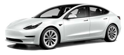 Tesla Model 3 Long Range Sedan Electric 6 Airbags: Dual front airbgs, Seat mounted side airbags, Curtain airbags Pearl White multi coat Solid Black Midnight Silver metallic Deep Blue metallic Red multi coat 5 Star (NHTSA)