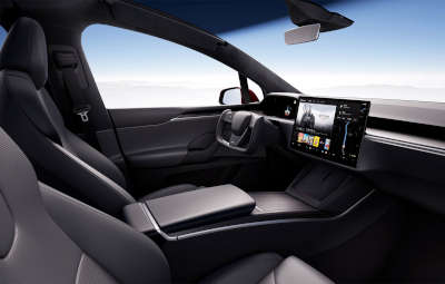 Tesla Model X SUV (Sports Utility Vehicle) Electric Fully automatic temperature control (Tri zone) Air vents hidden throughout the cabin HEPA filtration Pearl White multi coat Solid Black Midnight Silver metallic Deep Blue metallic Red multi coat $112,590 as on 20 December 2022