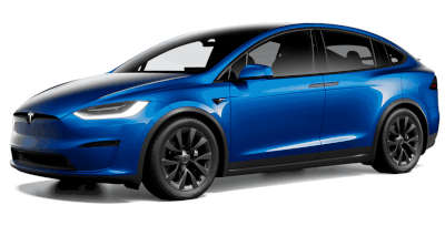 Tesla Model X Plaid SUV (Sports Utility Vehicle) Electric 10 Airbags: Dual front airbgs, Seat mounted side airbags in front and rear, Curtain airbags, Door mounted airbags Pearl White multi coat Solid Black Midnight Silver metallic Deep Blue metallic Red multi coat