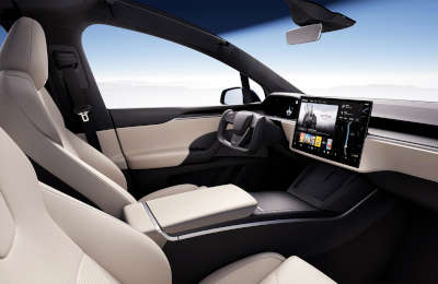 Tesla Model X Plaid SUV (Sports Utility Vehicle) Electric Fully automatic temperature control (Tri zone) Air vents hidden throughout the cabin HEPA filtration Pearl White multi coat Solid Black Midnight Silver metallic Deep Blue metallic Red multi coat $130,590 as on 20 December 2022