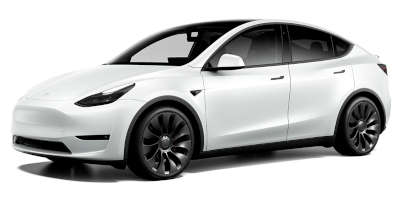 Tesla Model Y Performance SUV (Sports Utility Vehicle) Electric 6 Airbags: Dual front airbgs, Seat mounted side airbags, Curtain airbags Pearl White multi coat Solid Black Midnight Silver metallic Deep Blue metallic Red multi coat 5 Star (NHTSA)