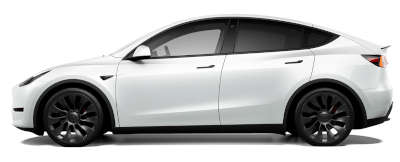 Tesla Model Y Performance SUV (Sports Utility Vehicle) Electric 6 Airbags: Dual front airbgs, Seat mounted side airbags, Curtain airbags Pearl White multi coat Solid Black Midnight Silver metallic Deep Blue metallic Red multi coat 5 Star (NHTSA)