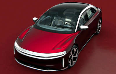 Lucid Air Dream Edition Performance Electric Sedan Electric Fully automatic Four Zone climate control (HVAC - Heating, Ventilation, Air Conditioner) WiFi, Android Auto, Apple CarPlay Stellar White Infinite Black Zenith Red Eureka Gold All exteriors are trimmed in bright platinum theme accents $1,69,000 (as on 31 January 2023)