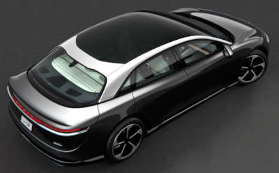 Lucid Air Touring Electric Sedan Electric Fully automatic Four Zone climate control (HVAC - Heating, Ventilation, Air Conditioner) WiFi, Android Auto, Apple CarPlay Stellar White Infinite Black Cosmos Silver Quantum Grey Zenith Red All exteriors are trimmed in bright platinum theme accents $1,07,400 (as on 31 January 2023)