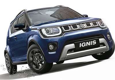 Maruti Ignis Alpha 1.2 MT Dual Tone Hatchback Petrol 20.89 km/l 2 Airbags (Driver, Passenger) 1.2L VVT Nexa Blue with Black roof, Nexa Blue with Silver roof, Lucent Orange with Black roof