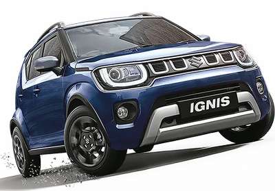 Maruti Ignis Zeta 1.2 AMT Dual Tone Hatchback Petrol 20.89 km/l 2 Airbags (Driver, Passenger) 1.2L VVT Nexa Blue with Black roof, Nexa Blue with Silver roof, Lucent Orange with Black roof