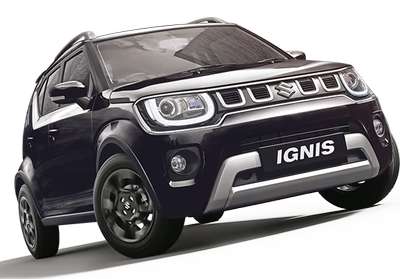 Maruti Ignis Zeta 1.2 AMT Hatchback Petrol 2 Airbags (Driver, Passenger) 20.89 km/l Yes (Automatic Climate Control) Android Auto (Yes), Apple Car Play (Yes) Pearl Midnight Black, Turquoise Blue, Lucent Orange, Nexa Blue, Glistening Grey, Silky Silver, Pearl Arctic White