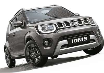 Maruti Ignis Delta 1.2 AMT Hatchback Petrol 2 Airbags (Driver, Passenger) 20.89 km/l Yes (Manual) Android Auto (No), Apple Car Play (No) Turquoise Blue, Lucent Orange, Nexa Blue, Glistening Grey, Silky Silver, Pearl Arctic White