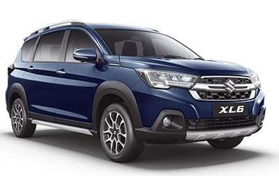 Maruti XL6 Alpha AT Petrol MUV (Multi Utility Vehicle) Petrol 20.27 km/l Yes (Automatic Climate Control) Android Auto (Yes), Apple Car Play (Yes) Nexa Blue, Brave Khaki, Opulent Red, Grandeur Grey, Splendid Silver, Arctic White, Pearl Midnight Black ₹ 14.06 Lakh