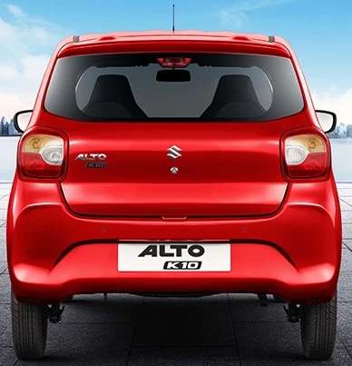 Maruti Alto K10 Std Hatchback Petrol 24.39 km/l Android Auto (No), Apple Car Play (No) Metallic Sizzling Red, Metallic Silky Silver, Metallic Granite Grey, Premium Earth Gold, Metallic Speedy Blue, Solid White ₹ 3.99 Lakh