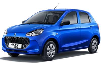 Maruti Alto K10 VXi Hatchback Petrol 24.39 km/l Yes (Manual) Android Auto (No), Apple Car Play (No) Metallic Sizzling Red, Metallic Silky Silver, Metallic Granite Grey, Premium Earth Gold, Metallic Speedy Blue, Solid White, Pearl Midnight Black ₹ 5.06 Lakh