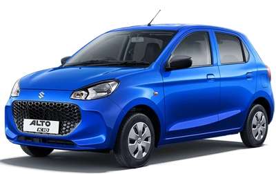 Maruti Alto K10 VXi Hatchback Petrol 24.39 km/l 2 Airbags (Driver, Front Passenger) K10C Metallic Sizzling Red, Metallic Silky Silver, Metallic Granite Grey, Premium Earth Gold, Metallic Speedy Blue, Solid White, Pearl Midnight Black 2 Star (Global NCAP)