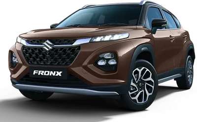 Maruti Fronx Compact SUV (Sports Utility Vehicle) Petrol 20.01 km/l 6 Airbags (Driver, Front Passenger, 2 Curtain, Driver Side, Front Passenger Side) 1.0L Turbo Boosterjet Earthen Brown with Bluish Black Roof, Splendid Silver with Bluish Black Roof, Opulent Red with Bluish Black Roof