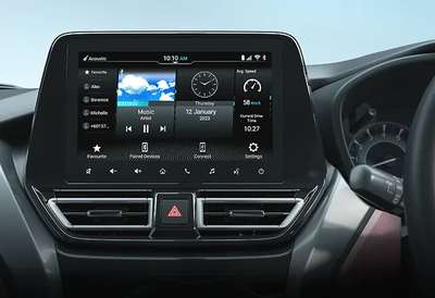Maruti Fronx Zeta 1.0L Turbo MT Compact SUV (Sports Utility Vehicle) Petrol 21.5 km/l Yes (Automatic Climate Control) Android Auto (Wireless), Apple Car Play (Wireless) Nexa Blue (Celestial), Arctic White, Splendid Silver, Grandeur Grey, Earthen Brown, Opulent Red, Bluish Black ₹ 10.56 Lakh