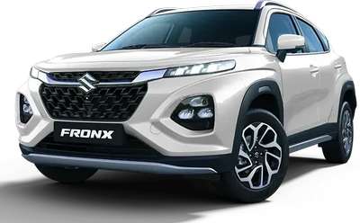 Maruti Fronx Zeta 1.0L Turbo 6 AT Compact SUV (Sports Utility Vehicle) Petrol 20.01 km/l Yes (Automatic Climate Control) Android Auto (Wireless), Apple Car Play (Wireless) Nexa Blue (Celestial), Arctic White, Splendid Silver, Grandeur Grey, Earthen Brown, Opulent Red, Bluish Black ₹ 12.06 Lakh